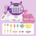 Mini Cartoon Cash Register with Lights:Supermarket Simulation with Scanning, Calculate,Cart—Interactive Parent-Child Toy Set Vue 911A