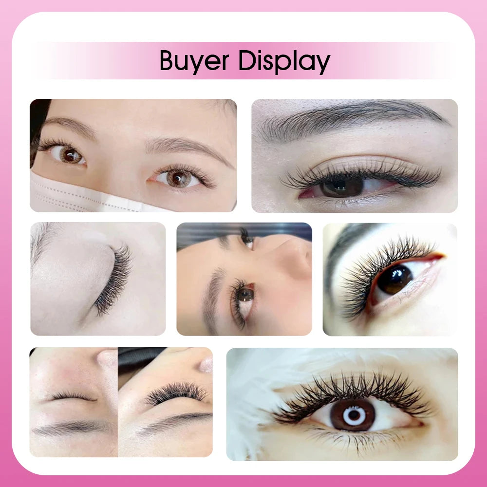 MASSCAKU C/D Curl Triple Tips YY Shape Hand Woven Natural Soft Eyelashes Extension Brazilian Volume Mesh Net Cross False Eyelash Vue