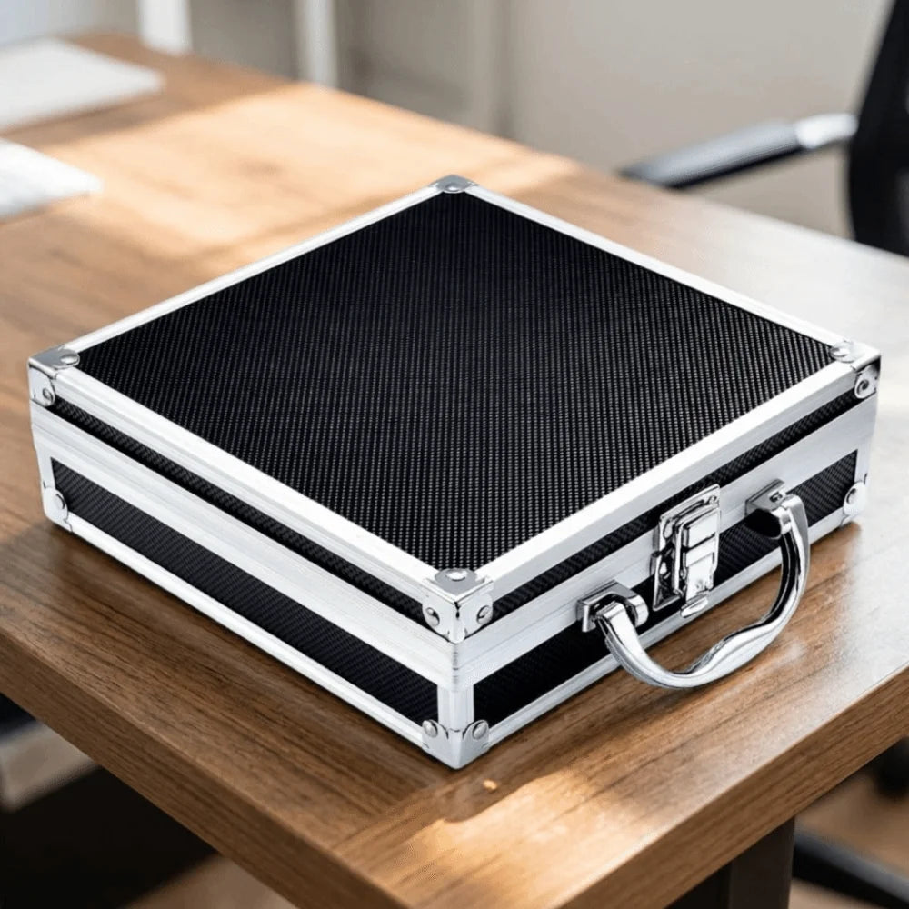 Shockproof Aluminum Alloy Tool Box Impact Resistant Drop-Resistant Cash Storage Box Handheld Wear Resistant Vue