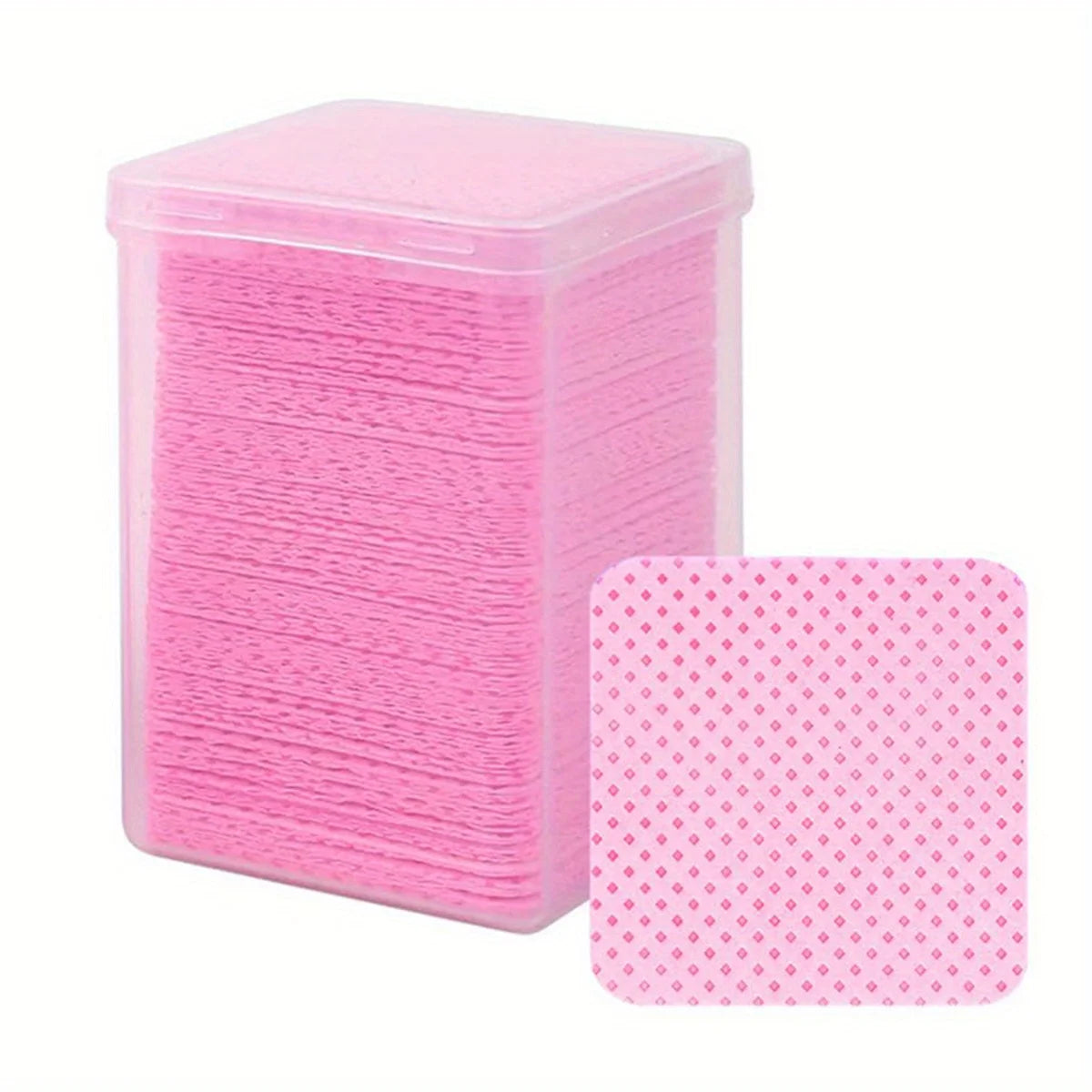 400pcs Non-Woven Nail Cleaning Cotton Square Heart Design for Salon Home Nail Tools Vue