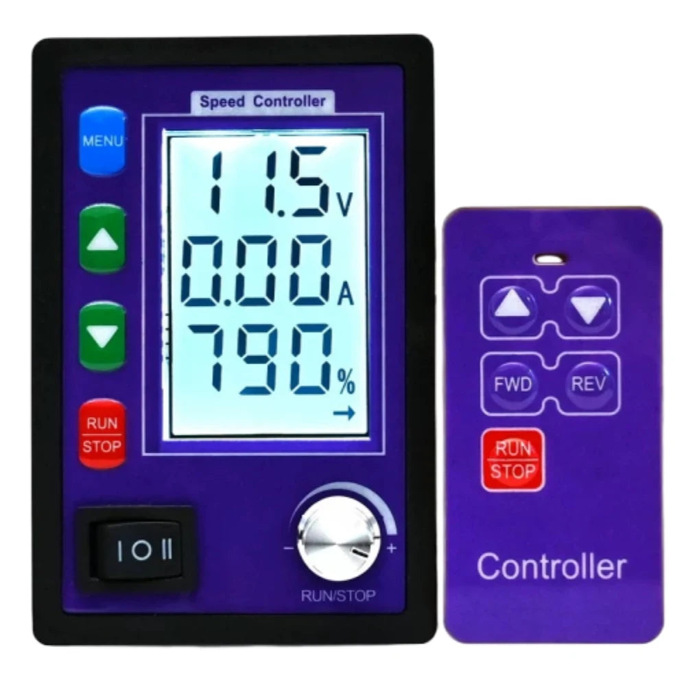 30A 10-55V Remote Control Brush Motor Forward and Reverse Regulator Adjust Motor Speed Controller Voltage and Current Detection Vue