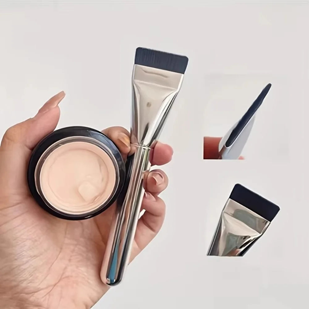 1PC Korean Foundation Brush Ultra Fine Hypoallergenic Nylon Bristle Concealer Primer Contour Mask Makeup Brush for Face Vue