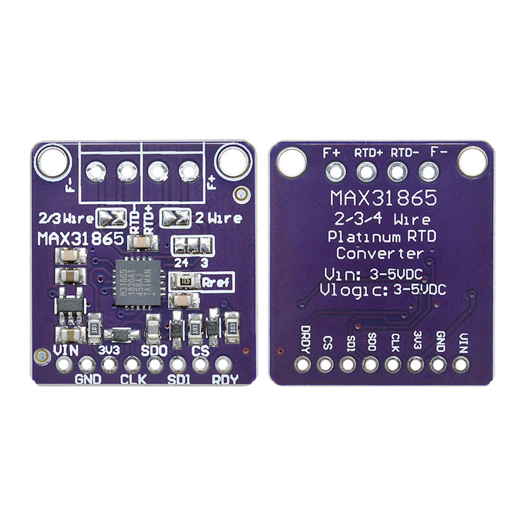 MAX31865 PT100 PT1000 RTD-to-Digital Converter Temperature Sensor Module Kit High Precision Thermocouple Sensor Amplifier Module Vue