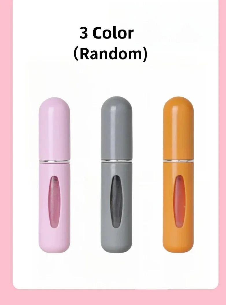 vvocci 3/5/10pcs 5ml Fragrance Press Spray Dispenser For Cosmetics Type Portable Bottom-fill Perfume Refillable Liquid Container Vue M13 3Pcs-RandomColor