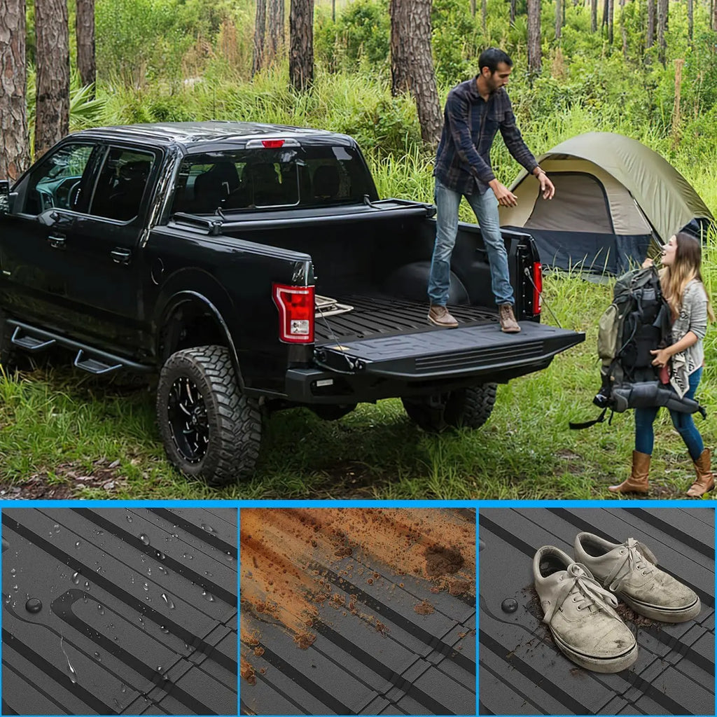 Nilight Truck Bed Mat Compatible with 2017-2026 Ford Super Duty F250/F350/F450 6.75 FT, Heavy-Duty Cargo Liner, Non-Slip, All Weather Protection Vue