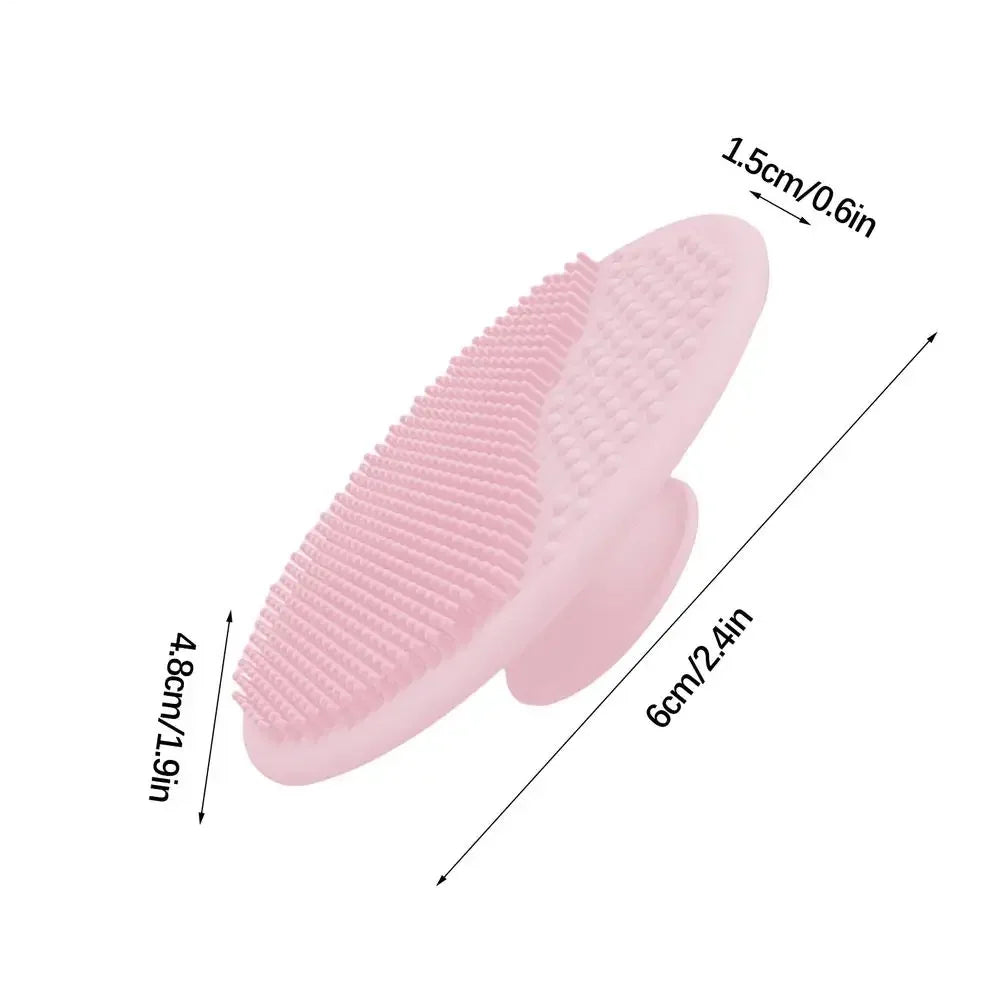 1pcs Shampoo Brush Massage Brushes for Baby Silicone Kids Shower Silicone Infant Bathing Soft Brush Head Hair Washing Wipe Comb Vue B335 Pink
