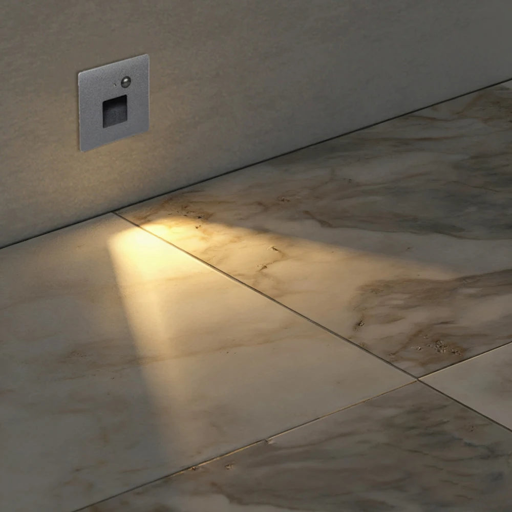 SANDIY Recessed LED Stair Light – Motion & Photocell Sensor 3W LED Step Light Vue