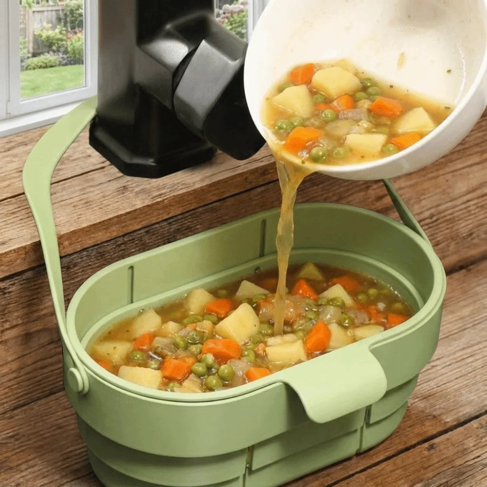 Collapsible Kitchen Sink Drain Basket Large Capacity Hanging Fruit Washing Basket Anti-clogging Plastic Kitchen Sink Holder Vue