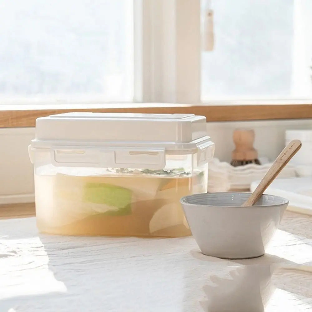 Portable 5 L Kimchi Container Transparent Press-type Ferment Storage Container Leak-proof Sealed Pickle Jar Kitchen Vue