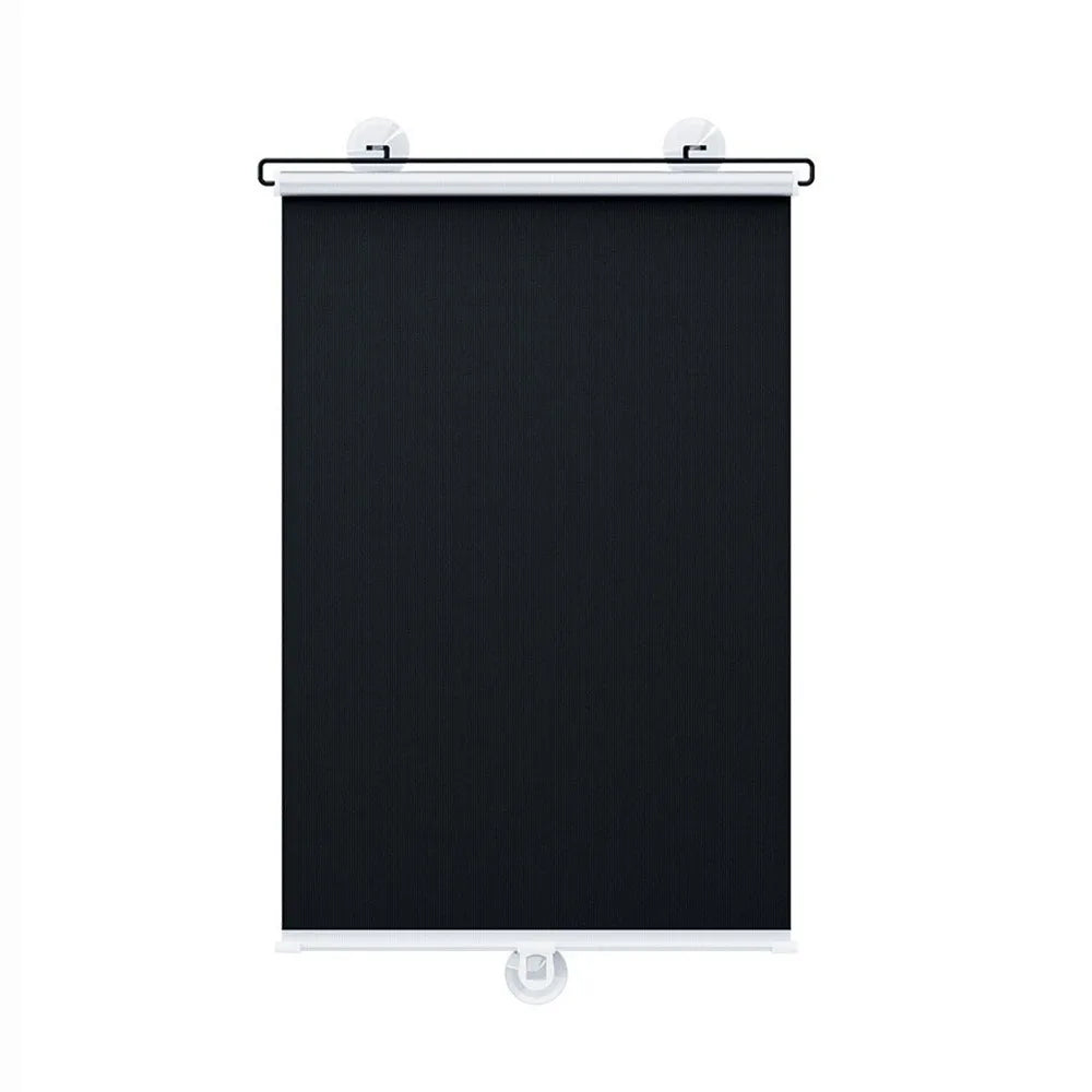 Shutter Retractable Roller Blinds Black Suction Cup Shades Portable