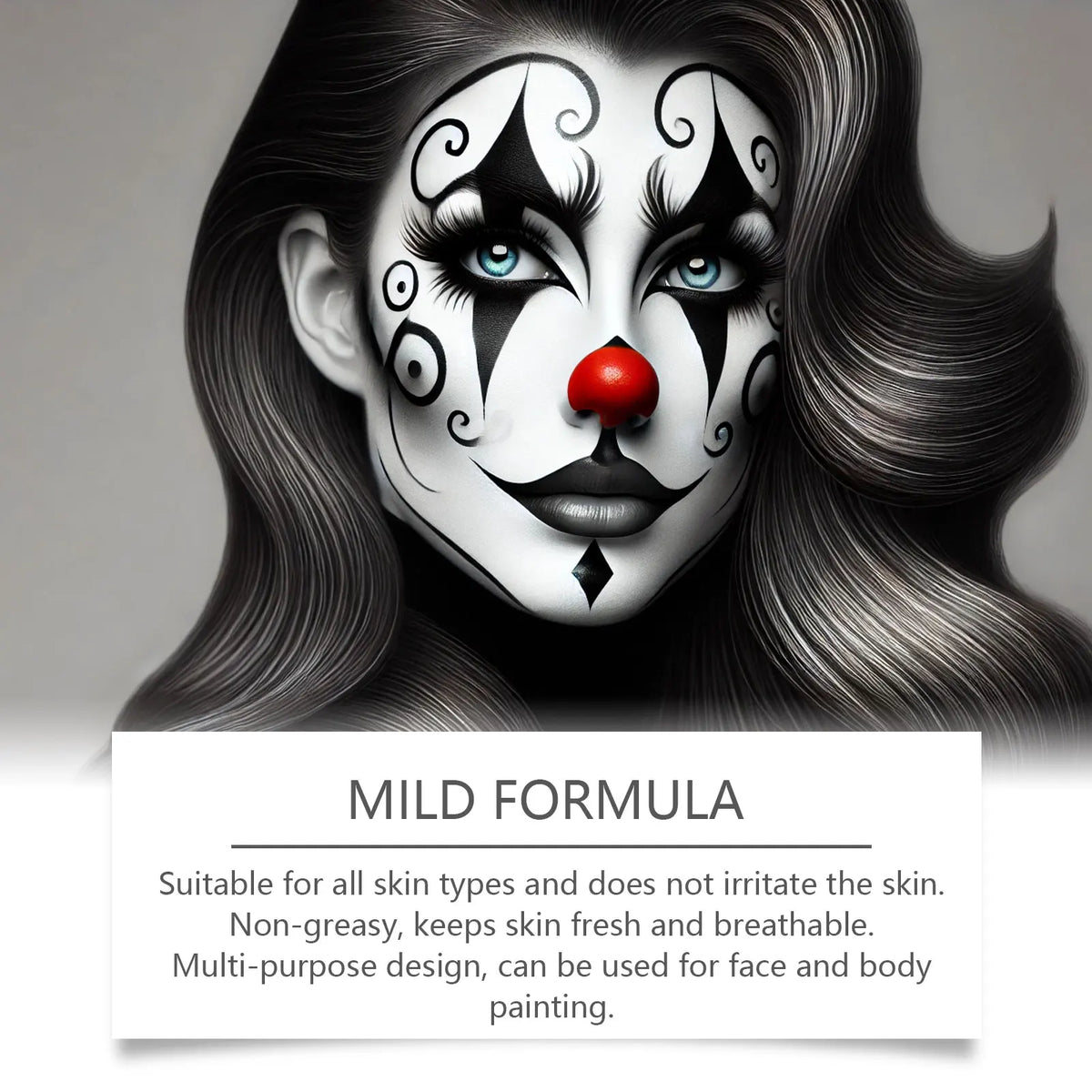 Halloween Body Paint Stick Set: Full-Coverage Body Paint Foundation, Makeup, Clown Face Paint Vue
