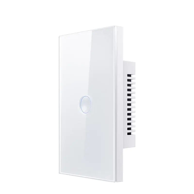 Hot-For Alexa Google Home Integrated White Tuya Smart Wifi Touch Switch 110-240V 2.5D Concave For Zigbee3.0 Enhancement Vue White 1 Gang