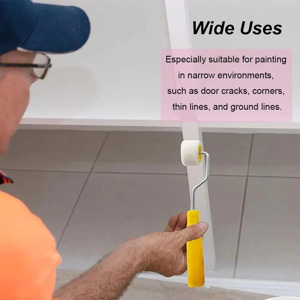 Plastic Mini Paint Rollers Wool Ergonomic Design Trim Edge Brush Roller Touch Up Trim Edge Durable Wool Roller Brush Ceilings Vue