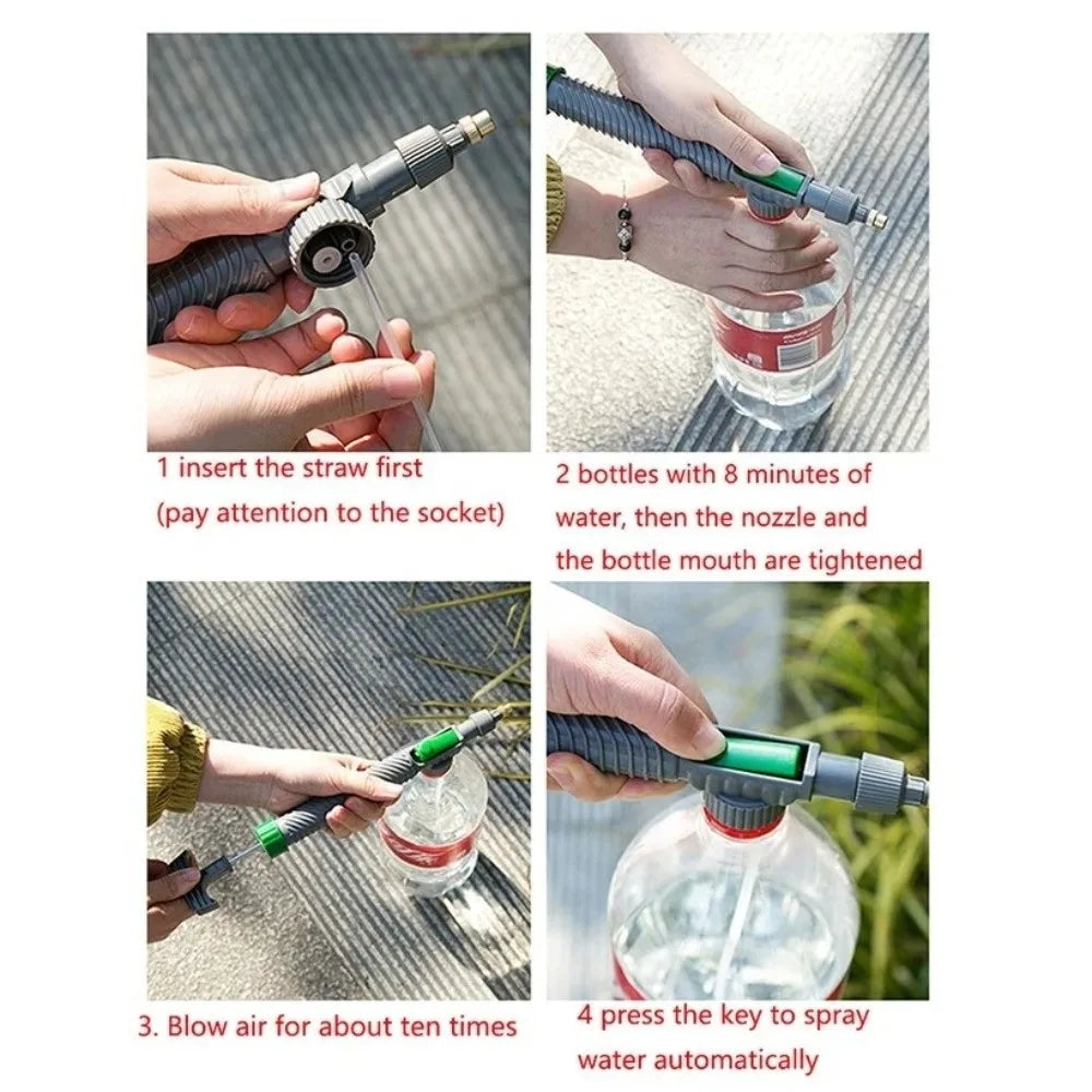 Handheld High Pressure Air Pump Quick Connect Universal Fit Spray Head Adjustable Efficient Water Hand Pump Sprayer Vue