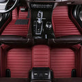 For Ssangyong Kyron Auto Leather Waterproof Custom Car Floor Mats Carpets Foot Coche Accessorie Floor Liner Vue Kyron B-wine red