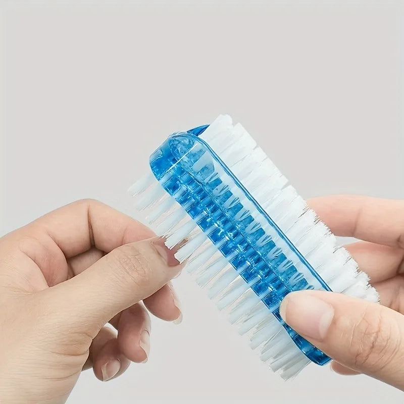 1/2pcs Double Sided Nail Brush Cleaning Brush, Manicure And Pedicure Tool For Fingernails Toenails Vue