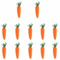 12Pcs Creative Mini Easter Carrots Realistic DIY Craft Easter Carrot Pendant Lightweight Handmade Happy Easter Ornaments Vue 12Pcs-Set