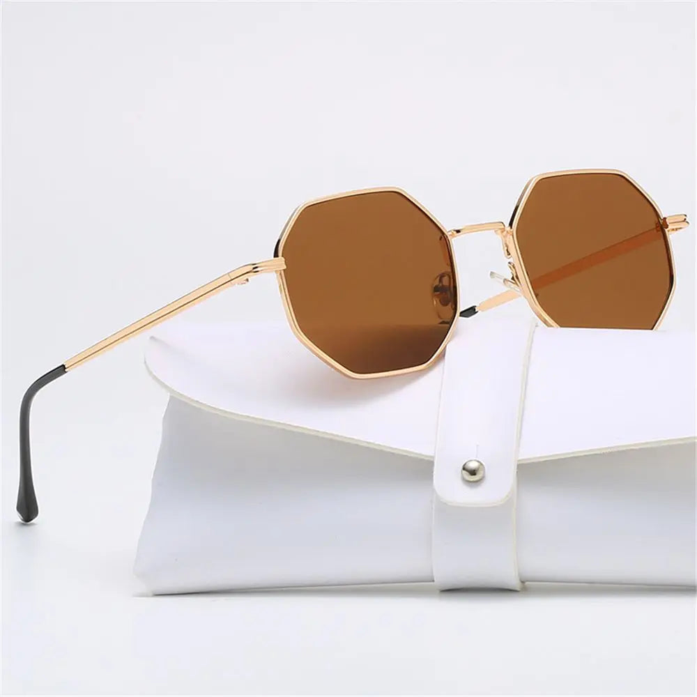 Vintage UV Protection Shades Polygon Sun Glasses Sunglasses Men Women