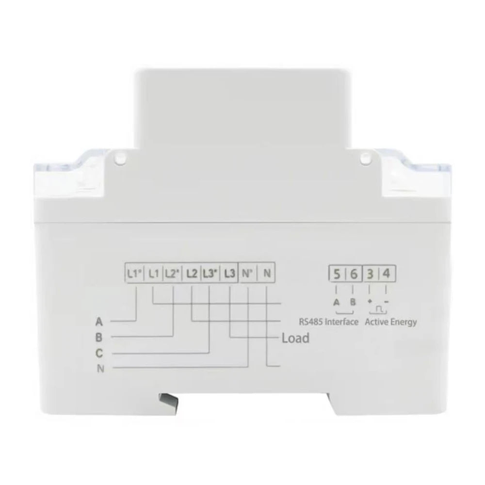 3 Phase Multifunction Smart Electronic Bidirectional Energy Power Over Under Current Voltage kWh Meter with RS485 Communication Vue