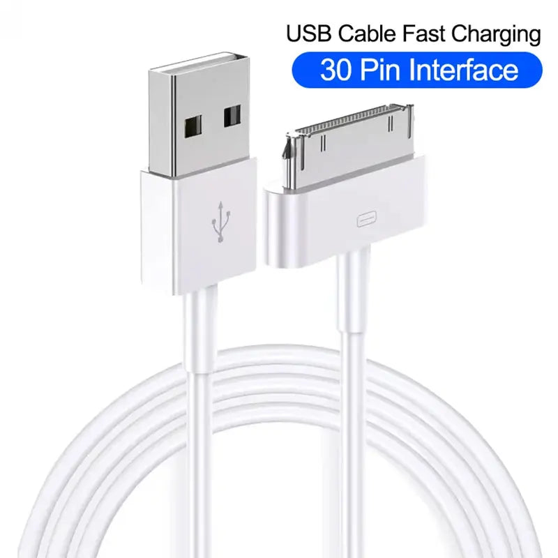30 Pin USB Cable Charge Fast Charging for iPhone 4S 4 3GS 3G iPad 1 2 3 iPod Nano itouch 30 Pin Charger Adapter Data Sync Cord Vue