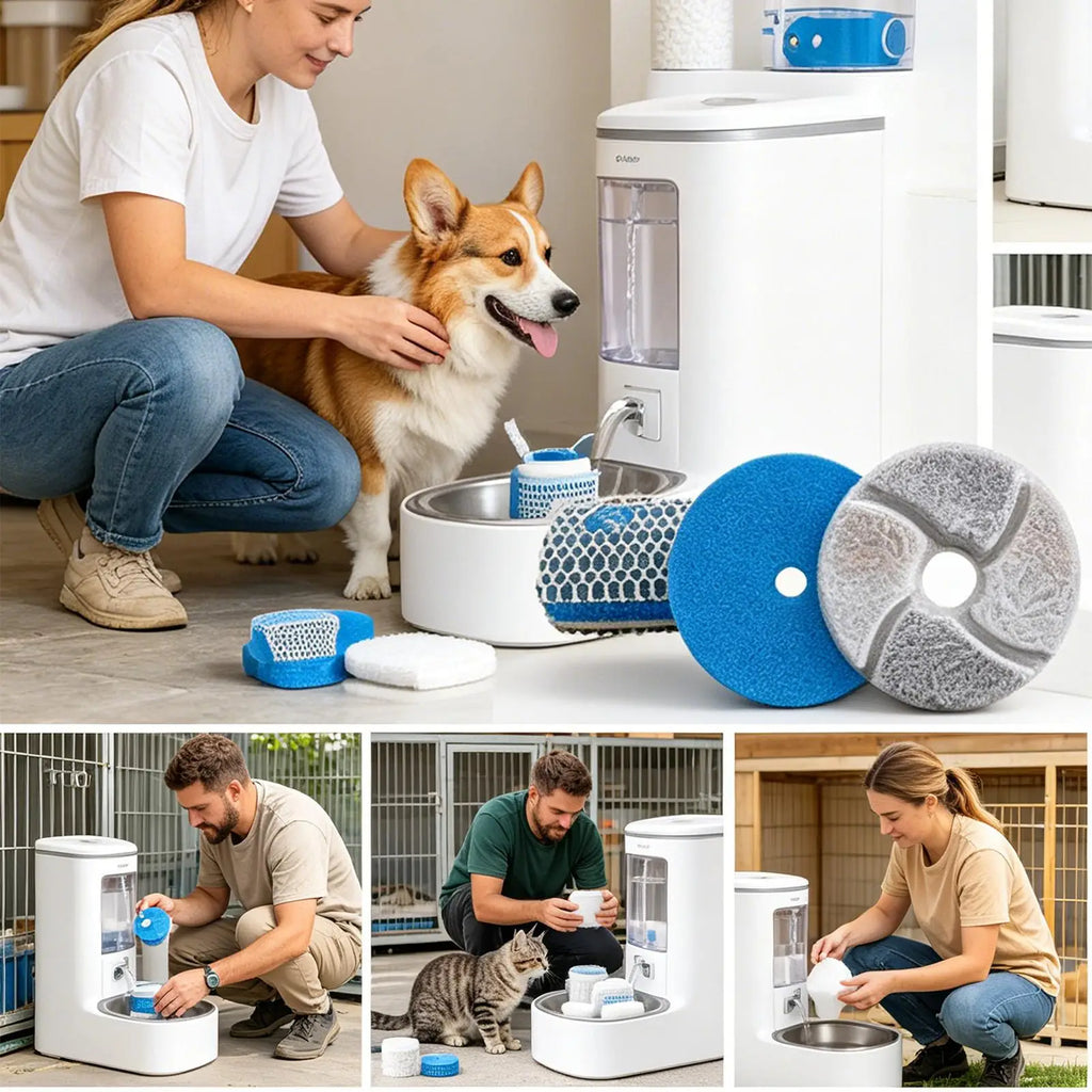 Cat Dog Water Fountain Filter Pad Activated Carbon Softening Water for Pet Dispenser Kitten Daily Home Travel Replacement Vue