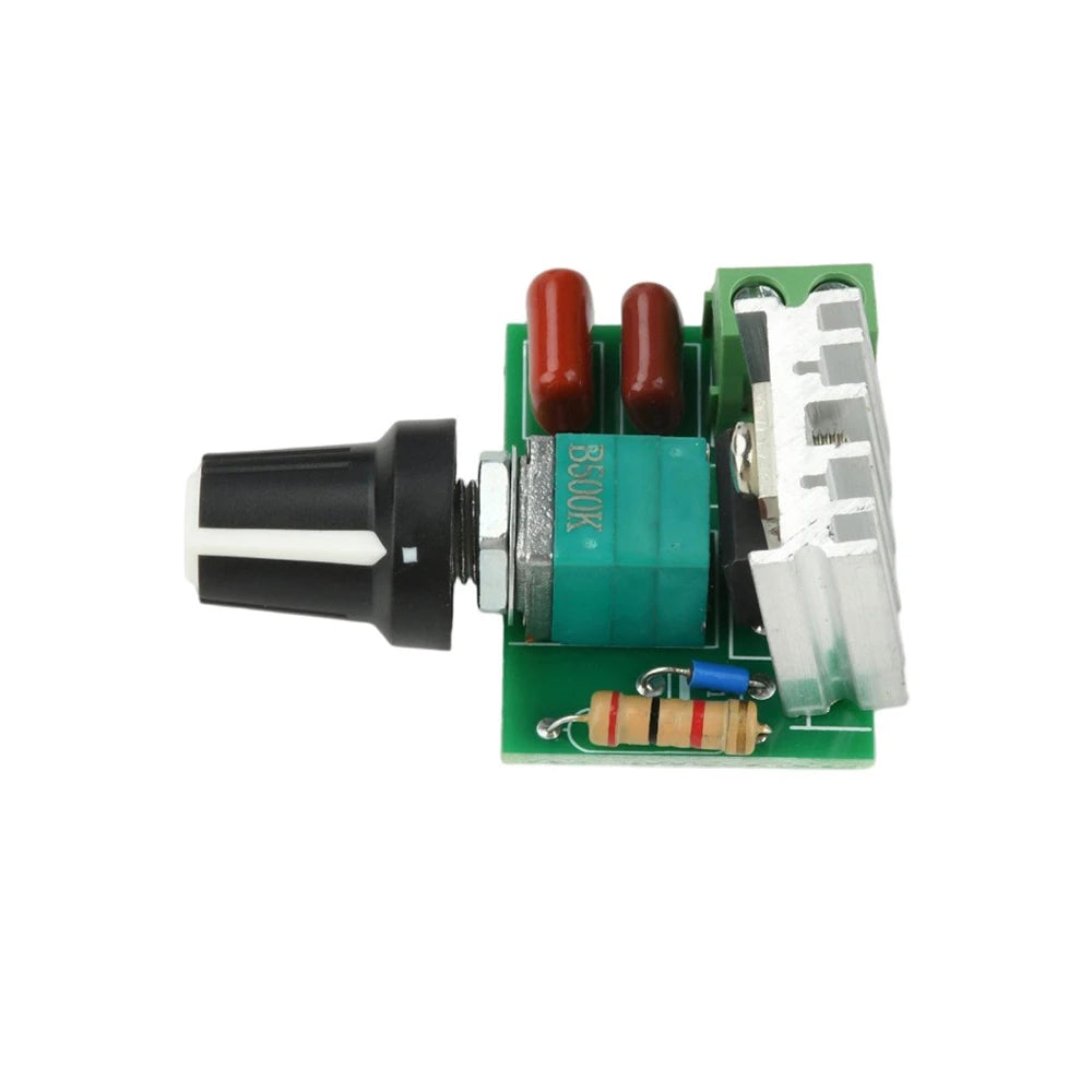 AC220V 500W Dimmer Speed Controller Stepless Adjustable Voltage Regulator for Electric Fan Motor Light Temperature Control Vue