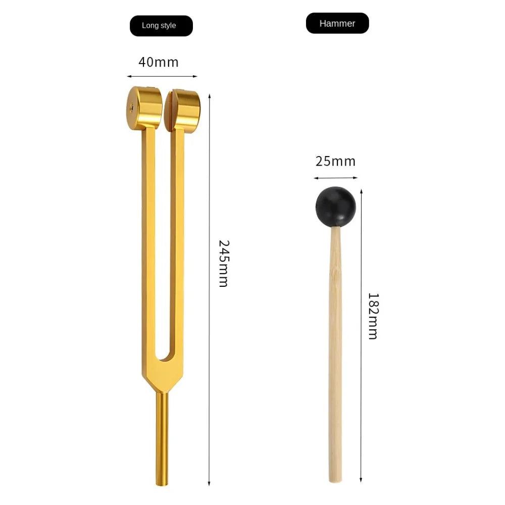 Healing Chakra 128 Hz Tuning Fork Set Aluminium Alloy Sound Therapy Bio-Acoustic Tuning Fork Colorful Adjustable Vue