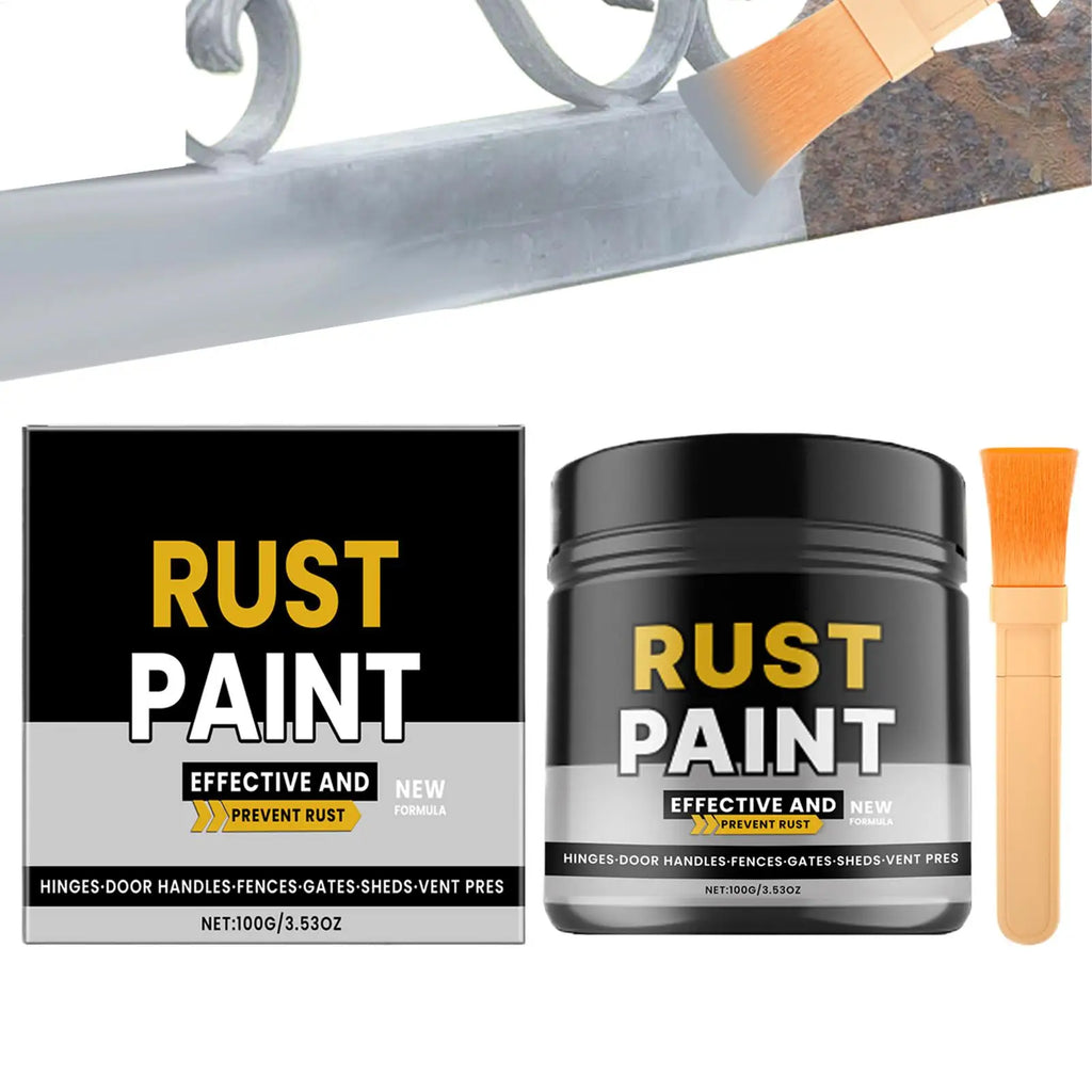 Rust Paint, Quick-Dry Water-Based Rustproof Agent 100g Metal Rust Converter Paint for Truck Trailer Automotive Sedan SUV Car Vue