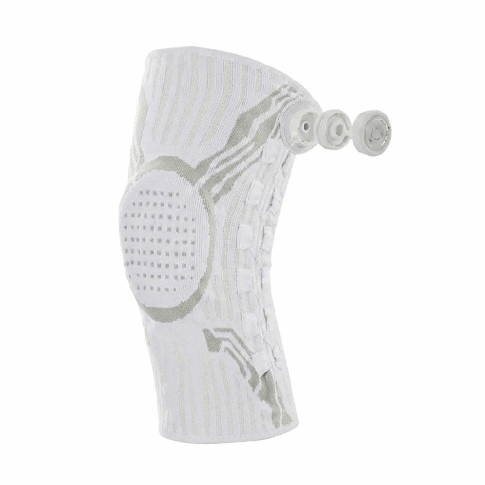 Adjustable Knee Brace Elastic Joint Support With Knob Basketball Running Football Sports Accessories For Meniscus Support Tools Vue left white M suit for 50-60kg