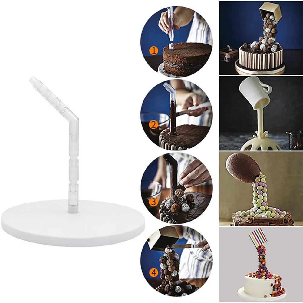 Anti-Gravity Cake Pouring Kit & Support Structure Frame Cake Decorating Kit Vue