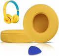 Earpads Cushions Replacement for Beats Solo 2 & Solo 3 Wireless On-Ear Headphones, Ear Pads with Soft Protein Leather Vue Yellow