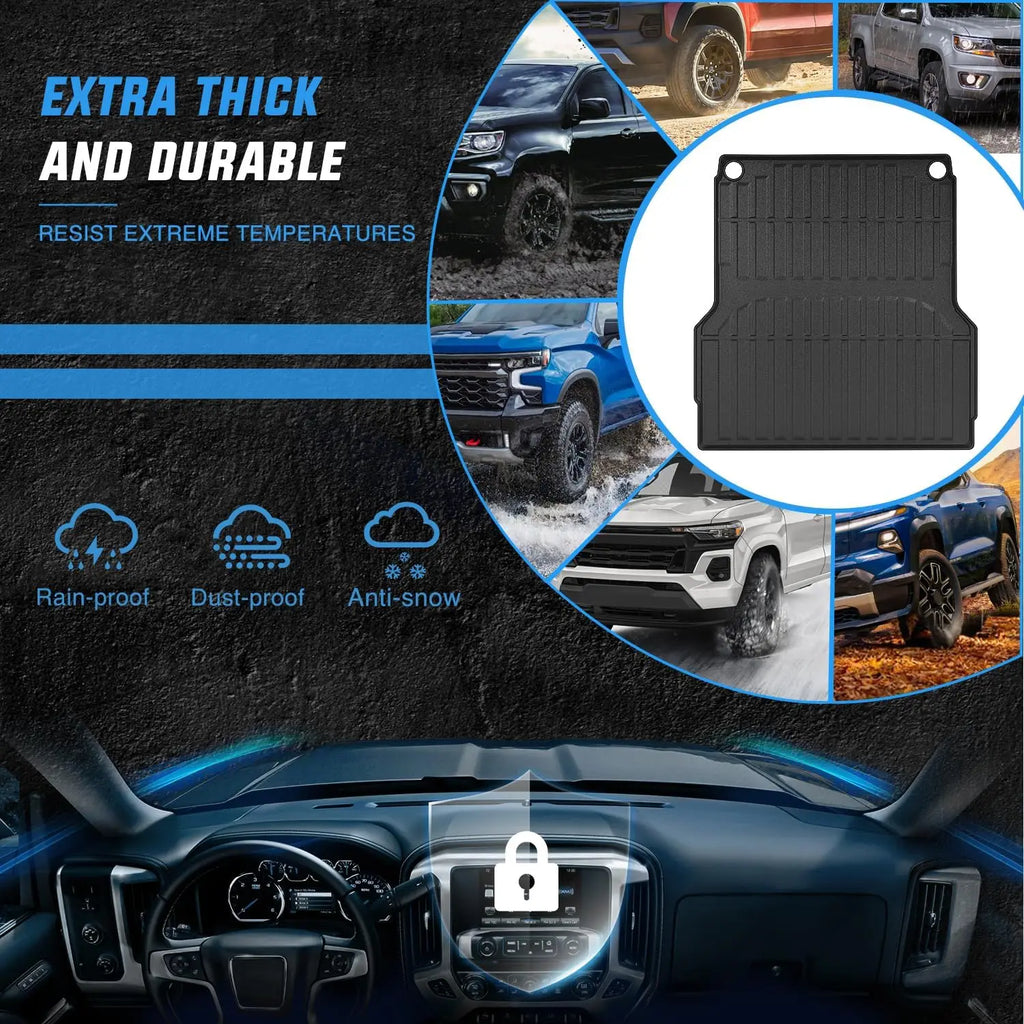 Nilight Truck Bed Mat Compatible with 2022-2026 Hyundai Santa Cruz 4.3 FT, Heavy-Duty Cargo Liner, Non-Slip, All Weather Protection Vue