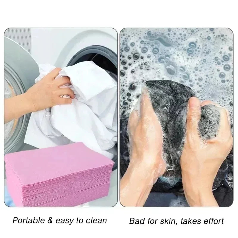 30-150PC Super Concentrated Laundry Sheets Powerful Stain Fighting Color Protecting Fresh Fragrance for Washing Machine Home Use Vue