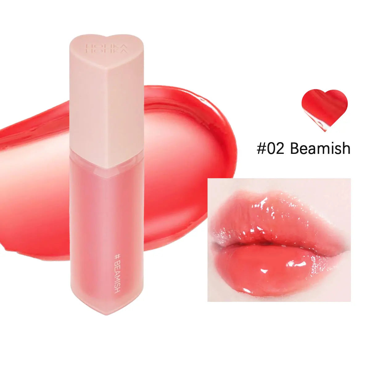 [ClearanceSale] HOLIKA Heart Crush Bare Glaze Tint UPGRATED,Anti-Oil Long-Wearing Texture, Korean Cosmetic Makeup Vue 02 Beamish