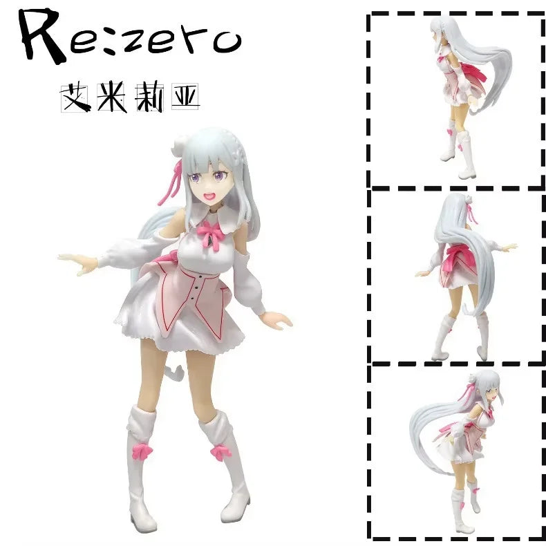 17cm Re: Zero Starting Life in Another World Anime action figure Emilia Action Figures Kawaii Goddess Collection Model toys Vue