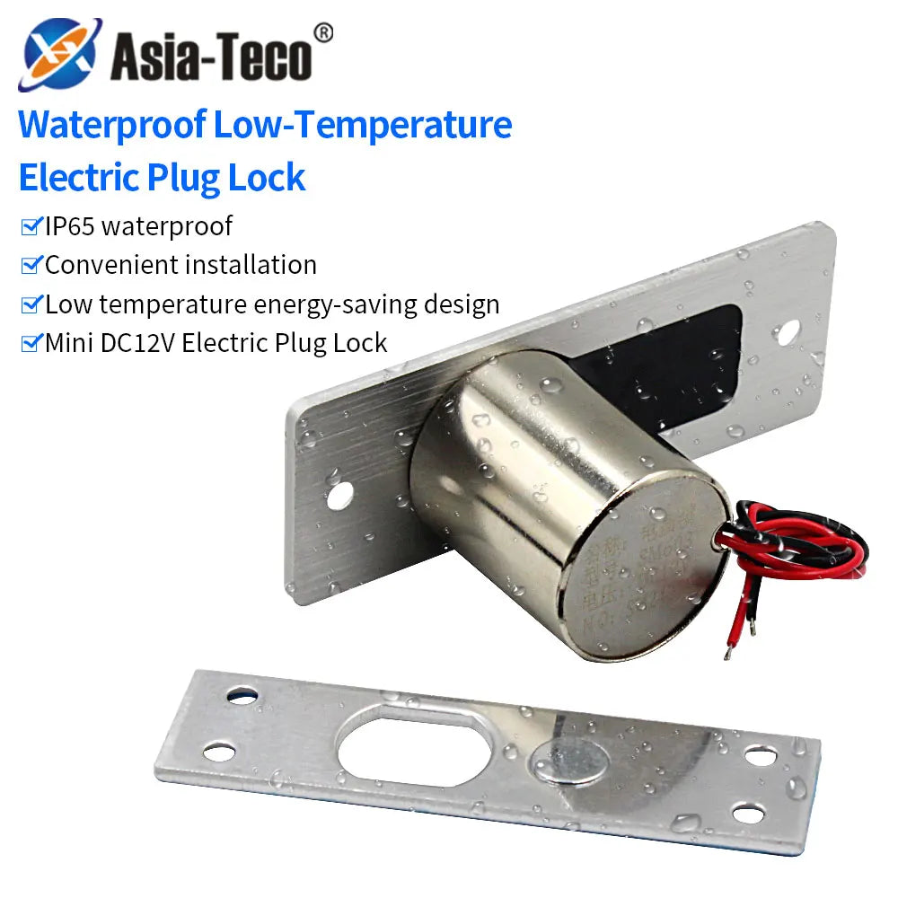 Waterproof Lock Gate Access Control System Fail Safe Electric Magnetic Glass Door Drop Bolt Deadbolt Smart Electronic Door Lock Vue Default Title
