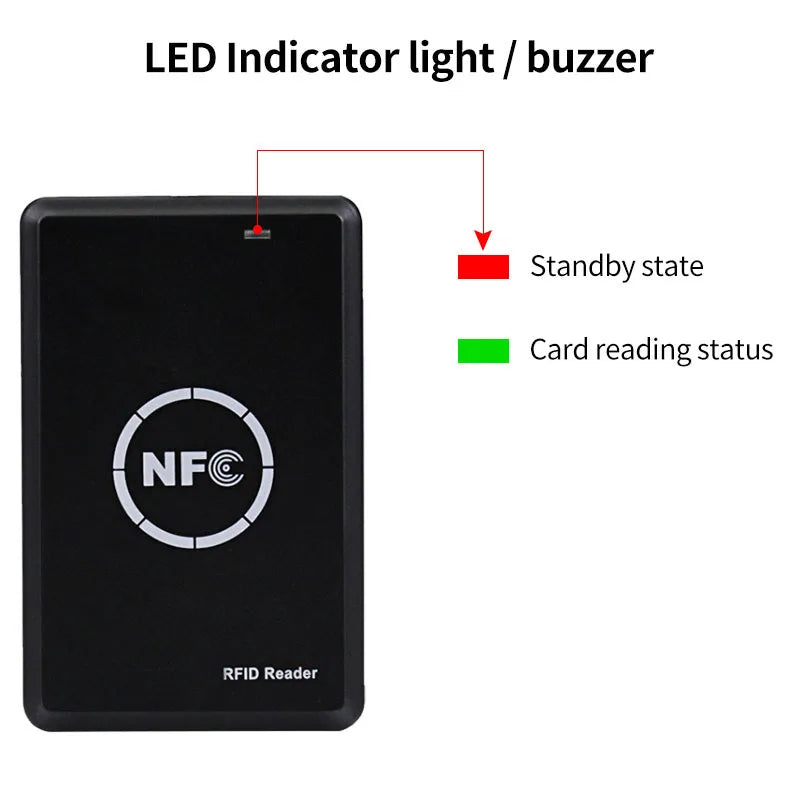 New English Version NFC PM6 Smart Card Key 125KHZ RFID with Full Decode Function NFC Copier ID Reader Writer Duplicator Vue