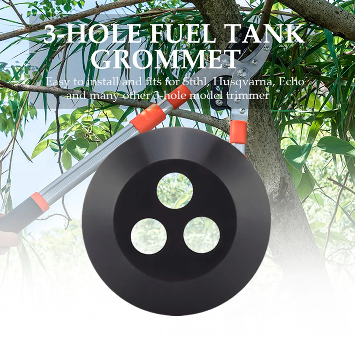 Fuel Grommet 3 Hole Fuel Gas Grommet Replacements for Trimmer Lawn Mower 13211546730 V137000030 Gas Grommet Vue