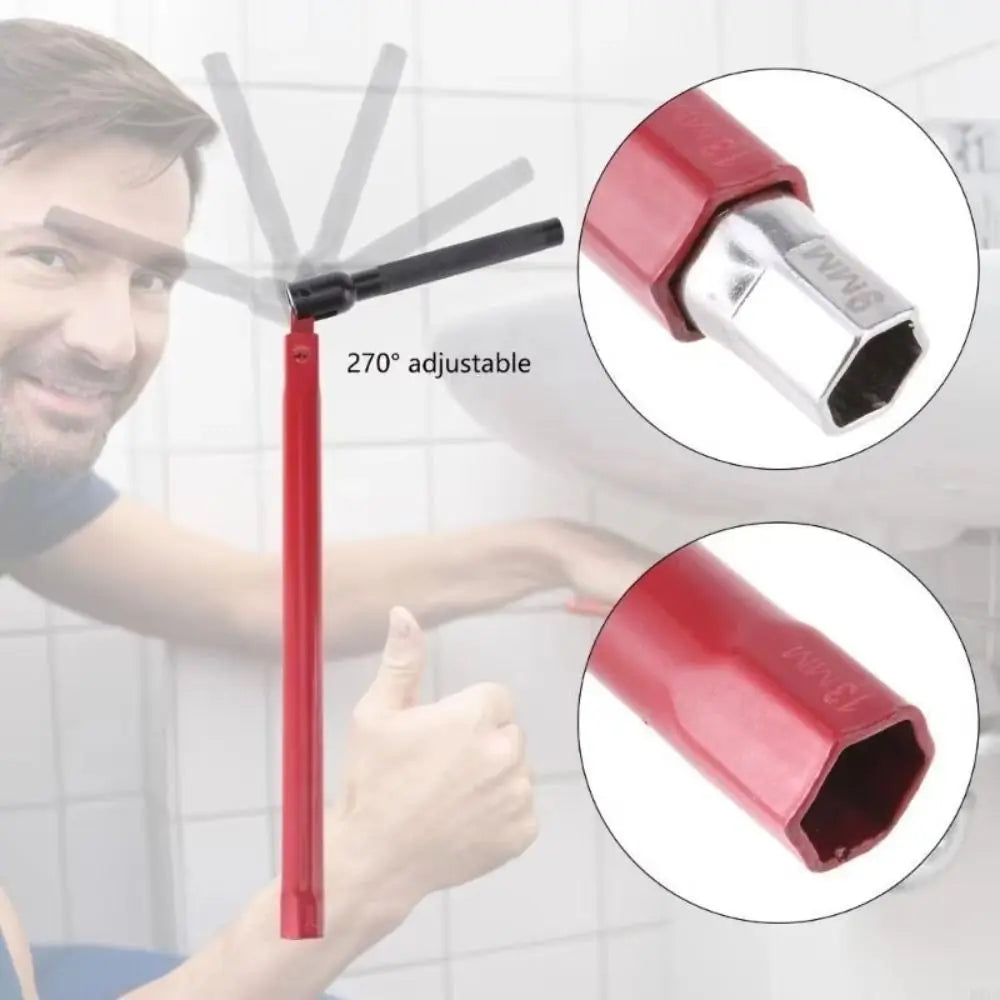 Bar Handle Shower Valve Wrench Labor Saving Durable Hardened Tap Wrench Professional Grade Smooth Surface Plumber Socket Wrench Vue