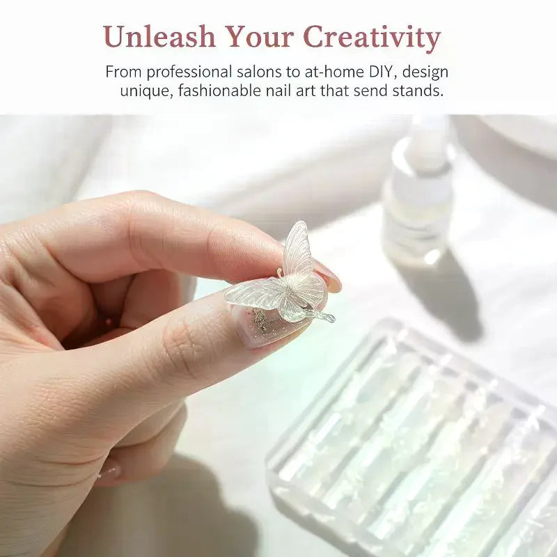 Crystal Nail Mold for Artistic Flower and Butterfly Manicures Ideal for DIY Nail Enthusiasts at Home Vue