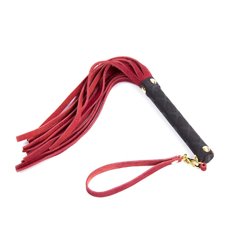 Pu Leather Pimp Whip Racing Riding Crop Party Flogger Hand Cuffs