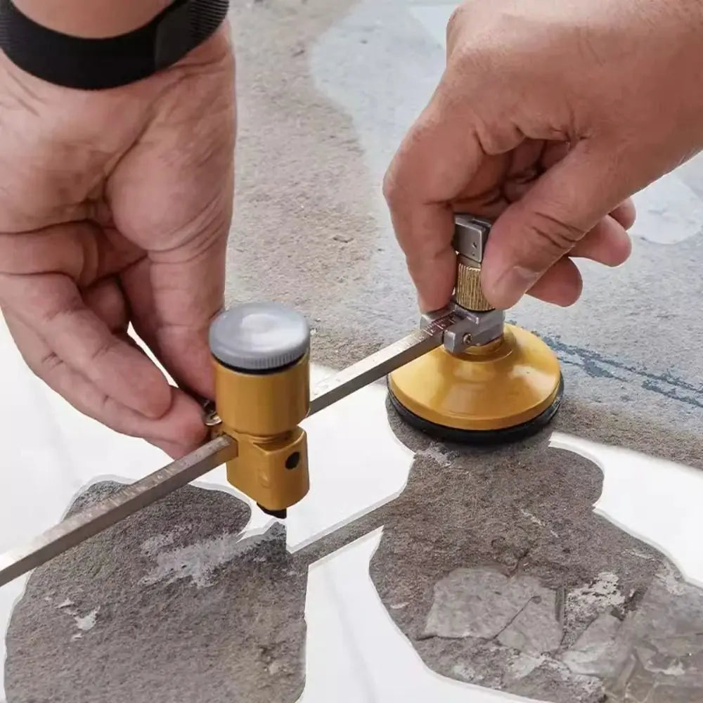 Durable Adjustable Window Hole Opener Circle Glass Marking Tools Glass Cutter With Oil Dropper Manual Tile Cutter DIY Vue