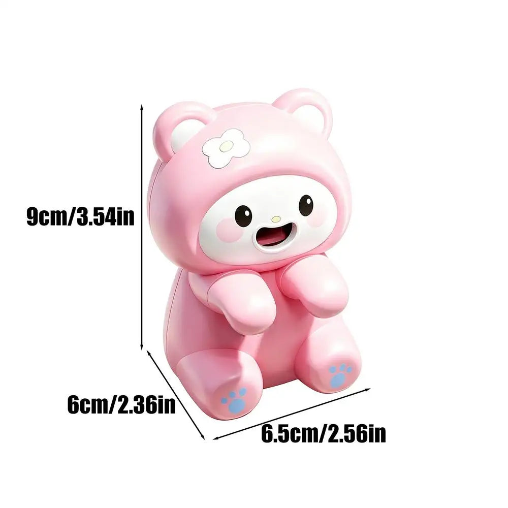 Mini Food Cooling Fan Quiet Animal Shape USB Rechargeable Personal Drink Chiller Fan for Soups Stews Coffees Teas Baked Goods Vue Pink