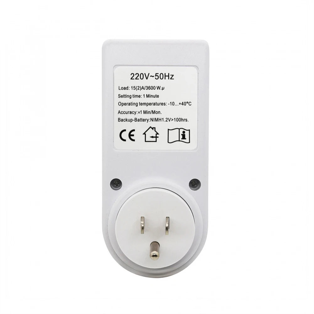 Digital Timer Socket Kitchen Timing Switch Electronic Mini Timer Outlet 15A 1800W 120V/10A 2200W 220V Power Socket Timer Switch Vue