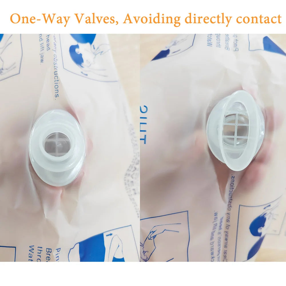 2/5/10Pcs Portable Disposable CPR Mask One-Way Valves Quick Save For Travel Outdoor Camp First Aid Emergency Kits Accessories Vue