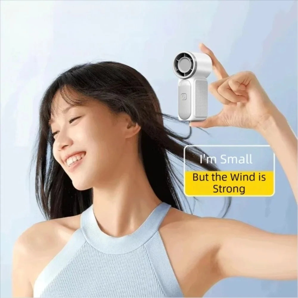 Speed Mini Handheld Fan 100 Adjustable Settings USB Rechargeable Desk