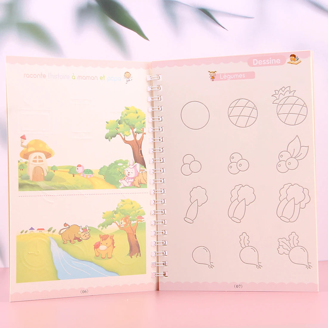 French Copybooks Kids Number Drawing Math With Practice Reusable Magical Pen Free Wiping Children Handwriting Early Learn Book Vue