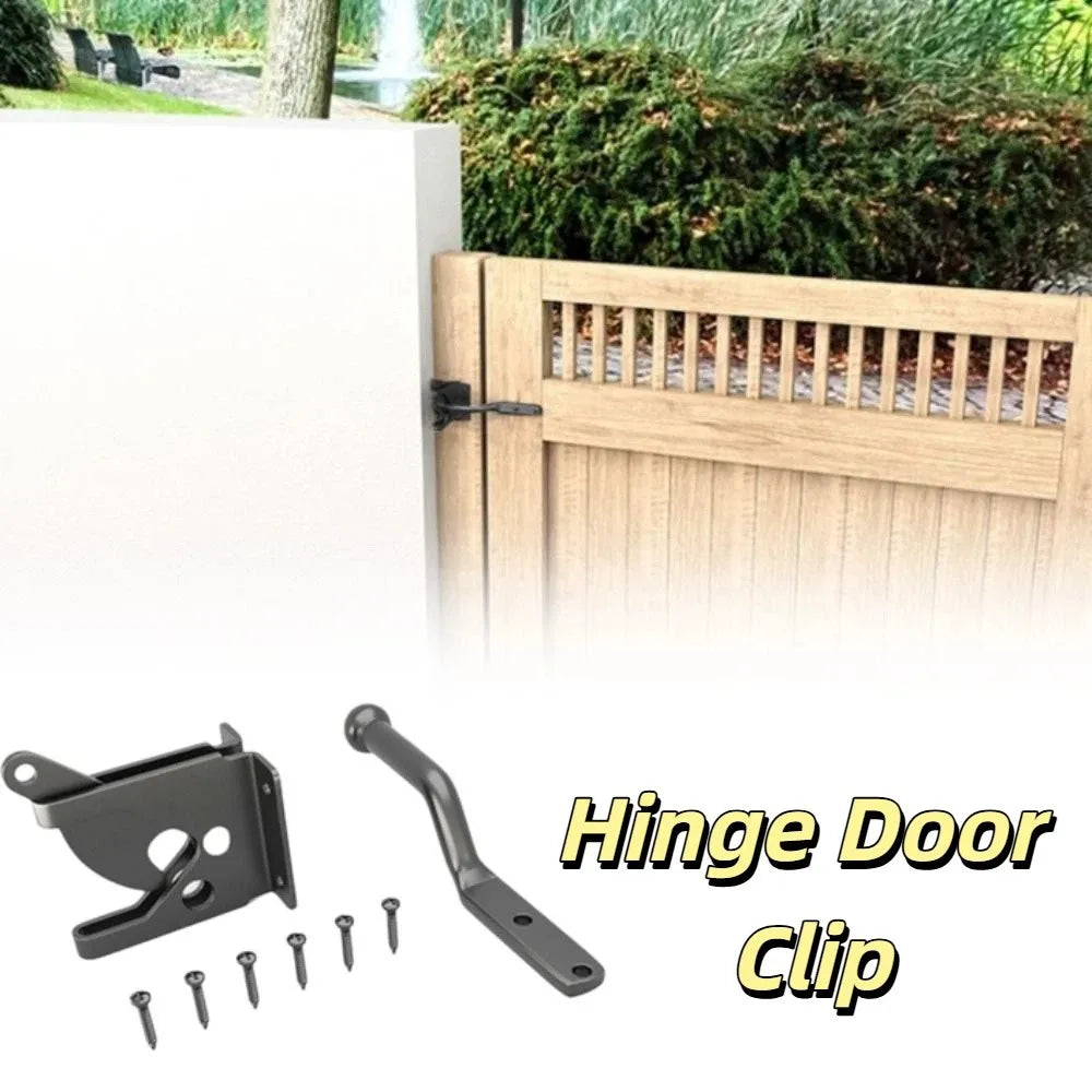 Carbon Steel Self-Locking Gate Lock Heavy Duty Automatic Gate Bolt Lock Multi-Functional Post Mounted Gravity Lever Locking Vue
