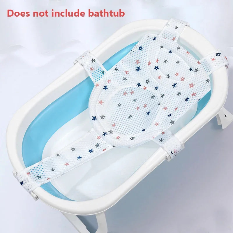 vvocci Anti-slip Baby Bath Newborn Adjustable Bathtub Pillow SeatCushion Cross-shaped NetMat baby Bathtub Shower Cradle Bed Seat Vue B164 White Star
