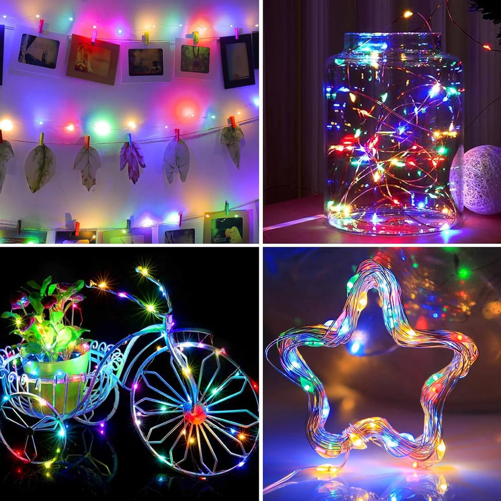 Fairy String Lights 20m 200LEDs Copper USB Powered String Light Waterproof Twinkle String Lights for Bedroom Christmas Party De Vue